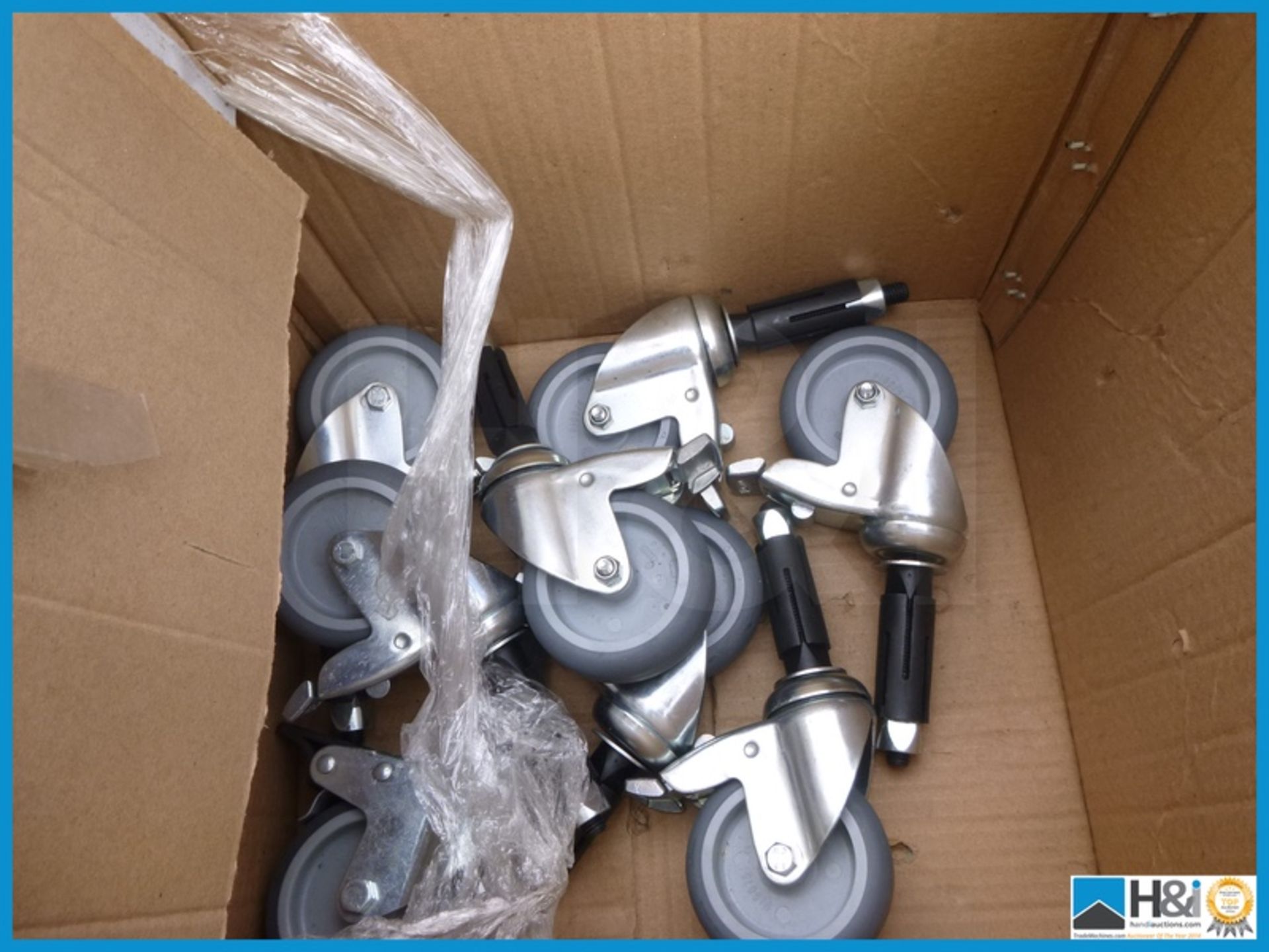 LARGE PALLET OF CASTERS AND WHEELS, UNUSED AND BOXED Appraisal: Viewing Essential Serial No: NA - Image 4 of 4