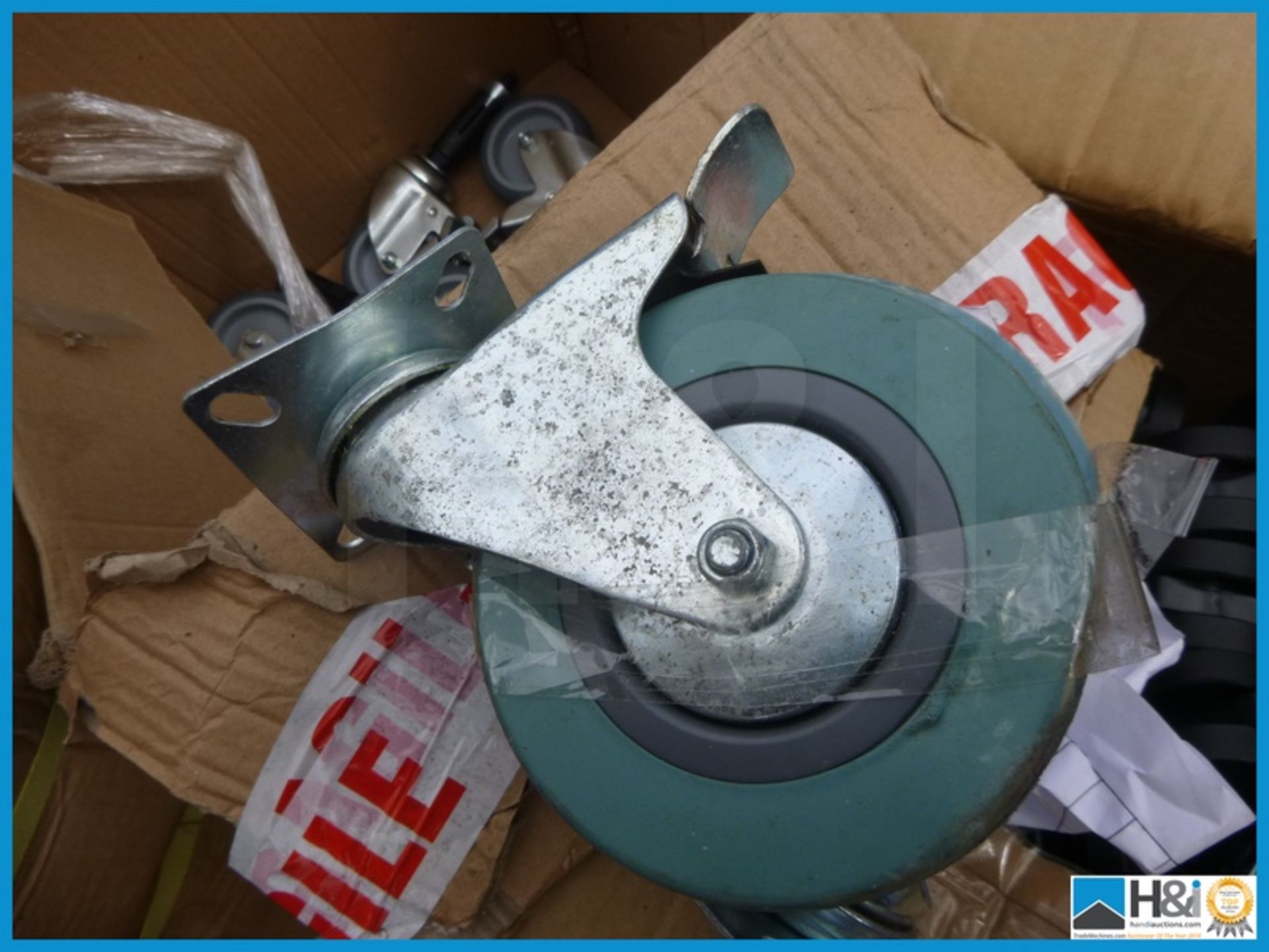 LARGE PALLET OF CASTERS AND WHEELS, UNUSED AND BOXED Appraisal: Viewing Essential Serial No: NA - Image 3 of 4