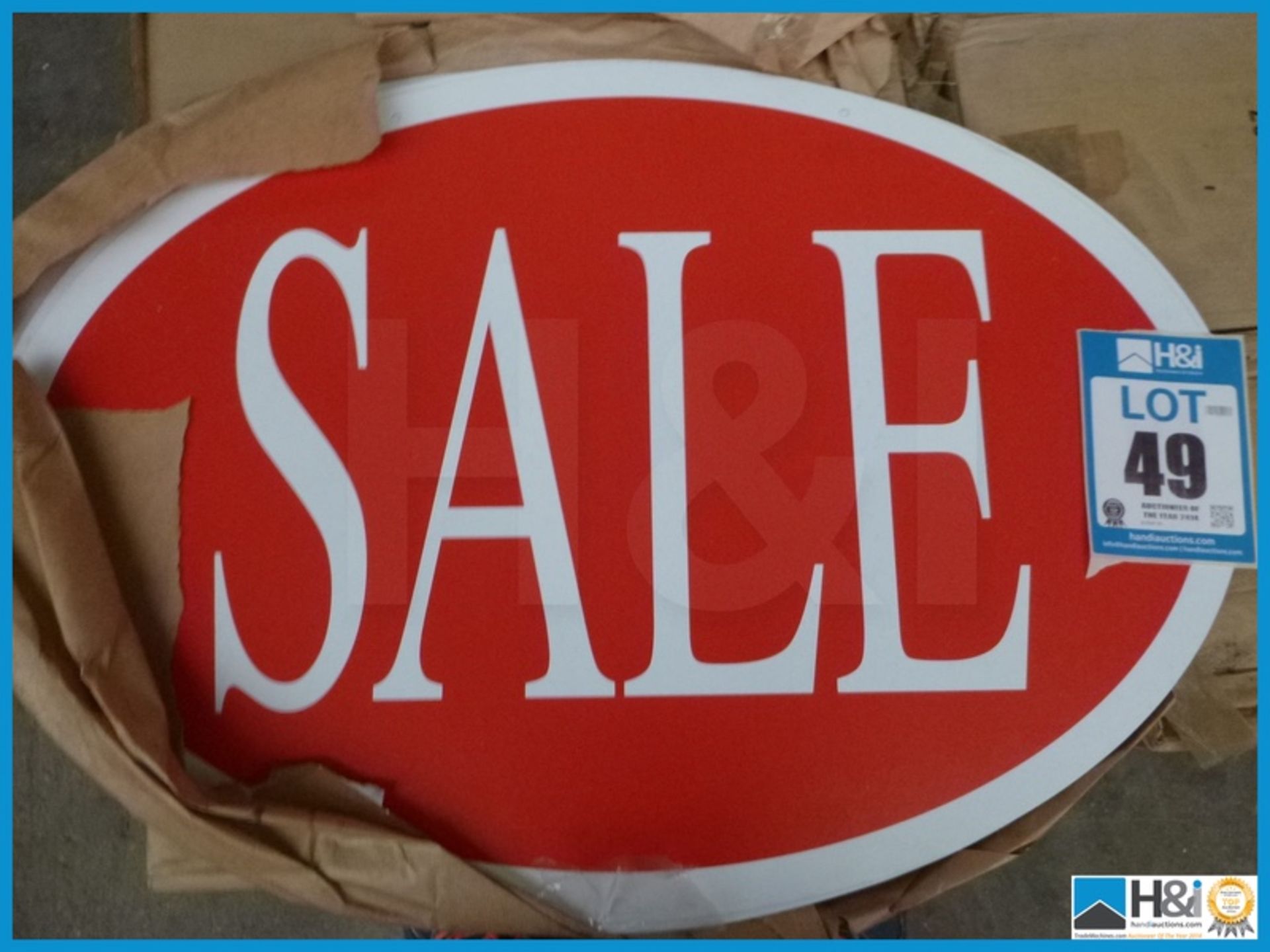 PACK OF 'SALE' SIGNS, UNUSED Appraisal: Viewing Essential Serial No: NA Location: H&I Ltd., Paul