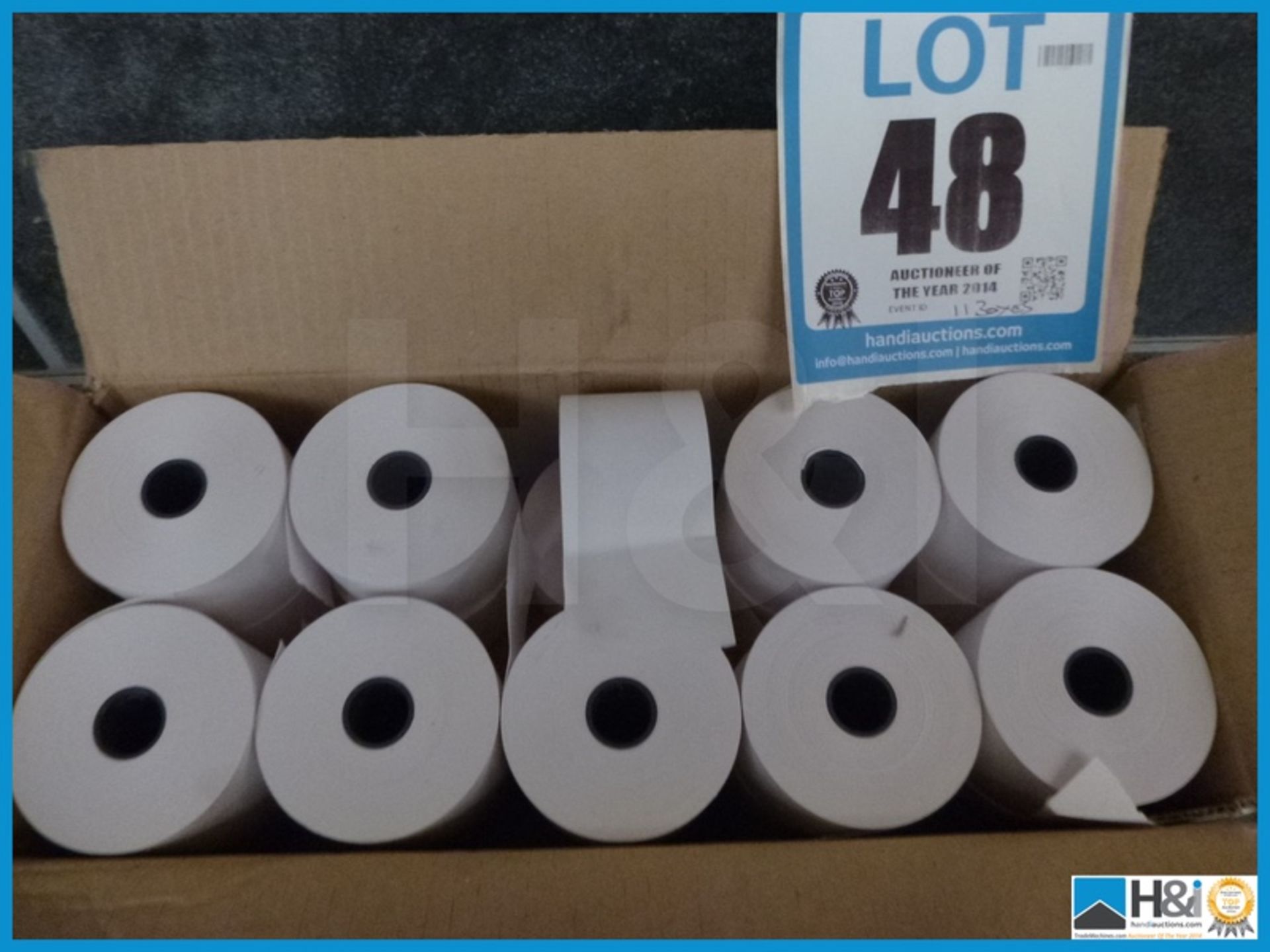 11 BOXES OF TILL ROLLS, 20 ROLLS PER BOX Appraisal: Viewing Essential Serial No: NA Location: H&I