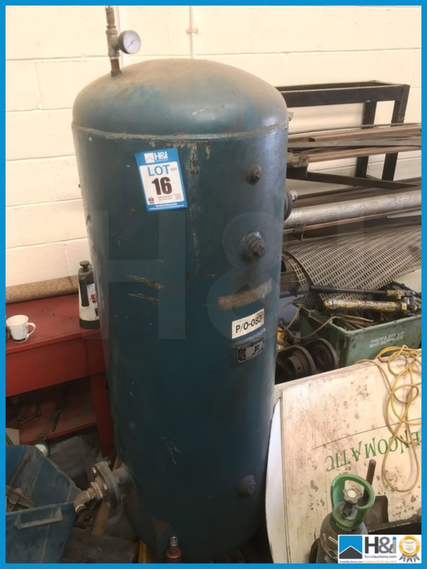 Abbott 31067 vertical receiver tank in good condition Appraisal: Viewing Advised Serial No: NA