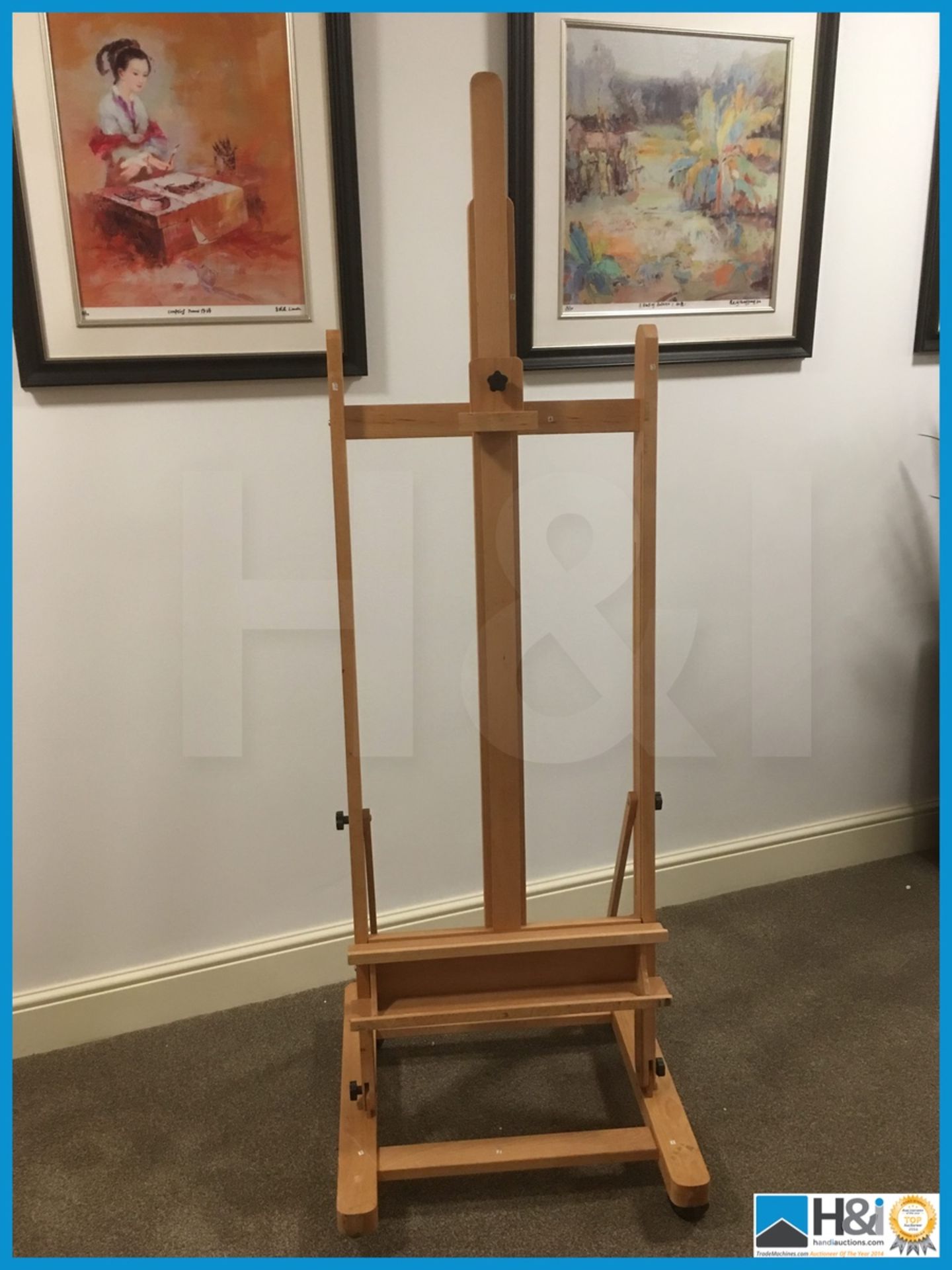 Ex display in perfect condition full size solid beech painting / drawing easel high quality .