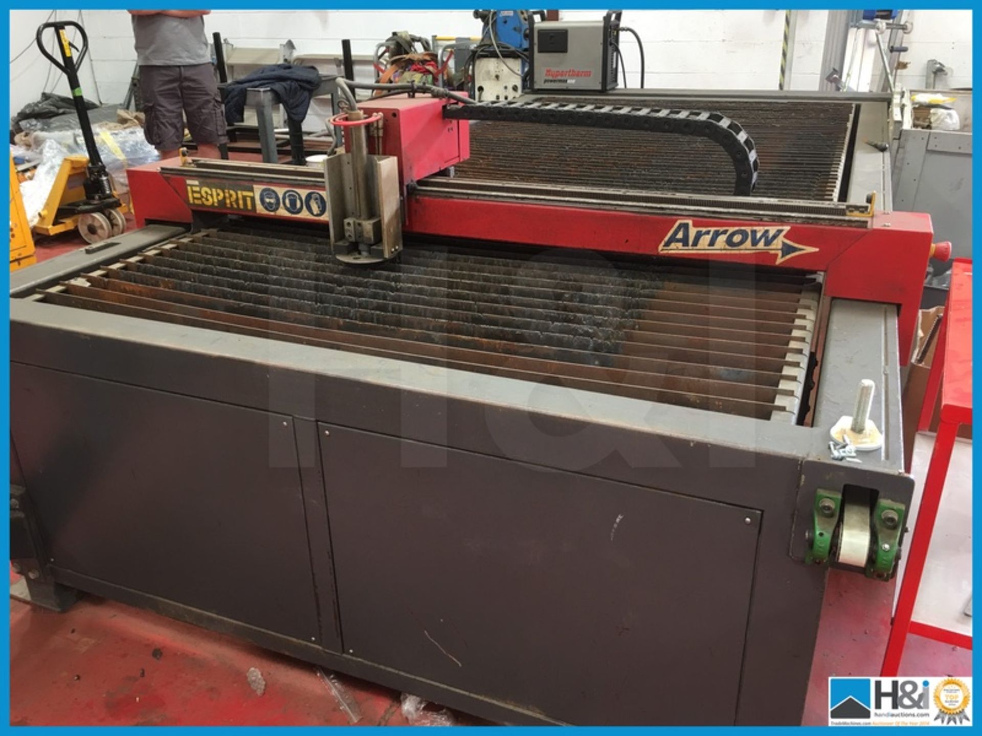 Hypertherm H2M2 Arrow single phase CNC plasma cutter 2007 year with 3040mm x 1600mm bed very good - Image 3 of 10