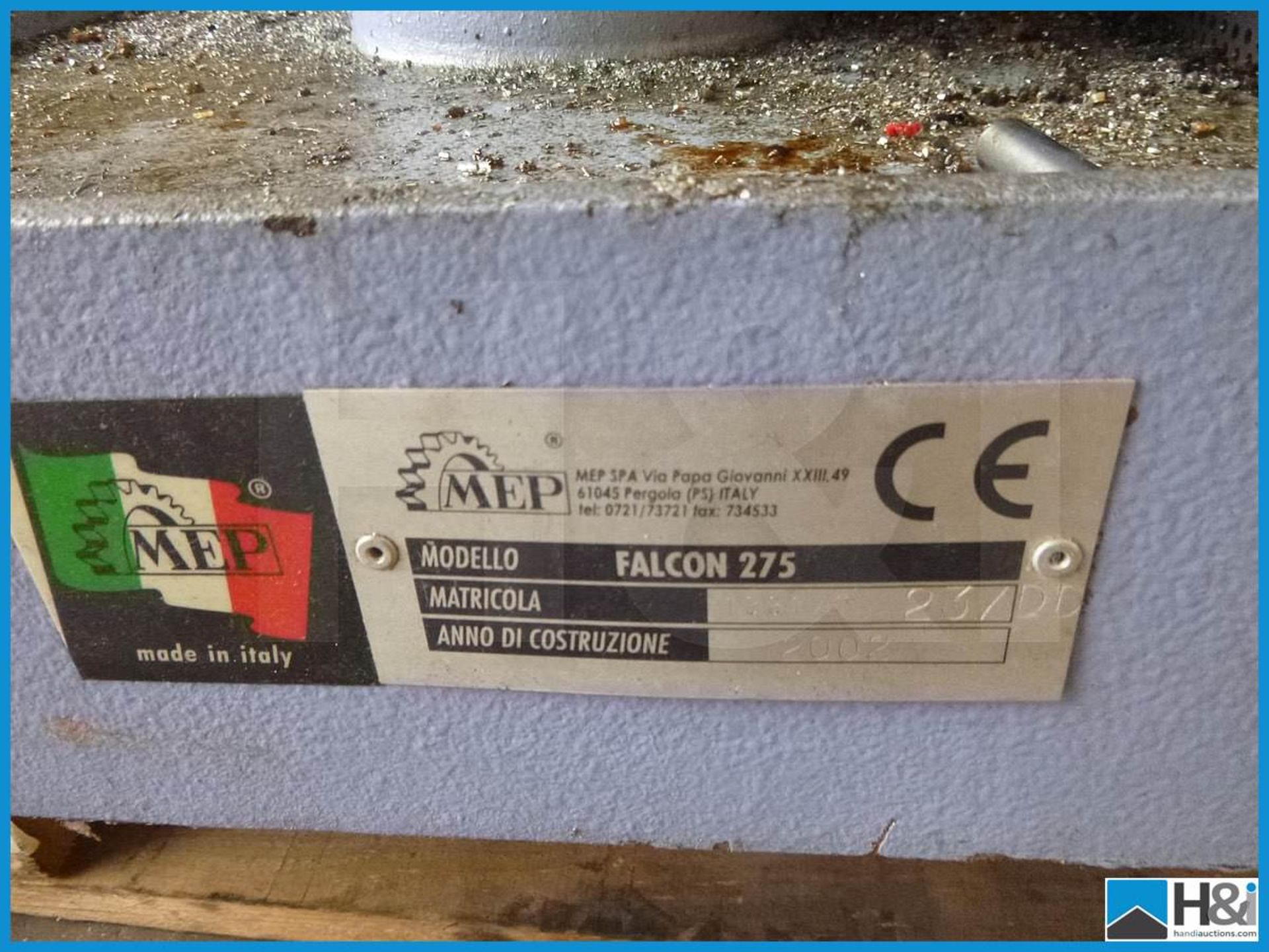 MEP FALCON 275 CHOP SAW, USED, FULLY WORKING, GOOD CONDITION Appraisal: Viewing Essential Serial No: - Image 5 of 5