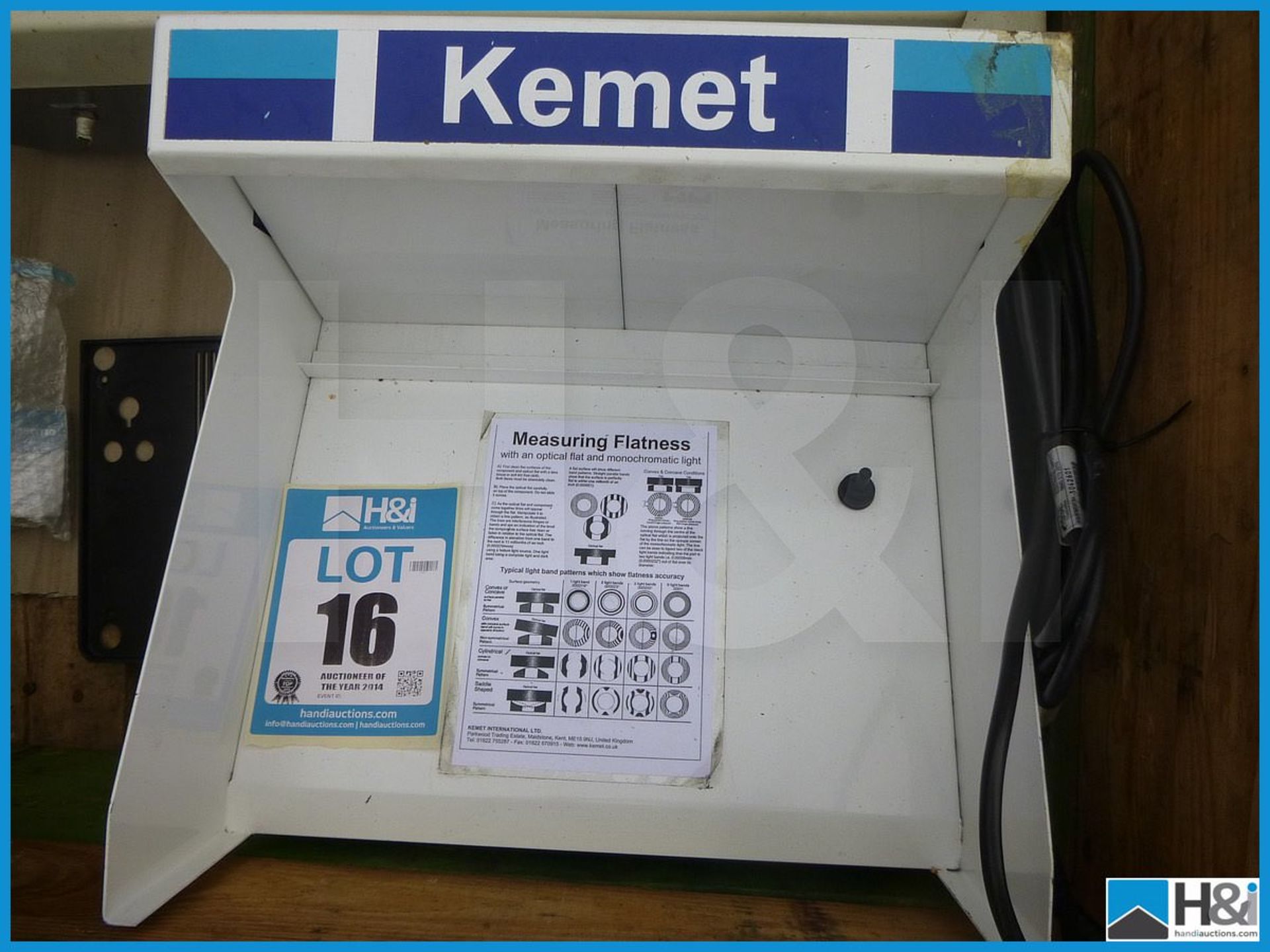 KENNET OPTICAL FLATNESS MEASUREMENT MACHINE, USED, NOT CHECKED Appraisal: Viewing Essential Serial