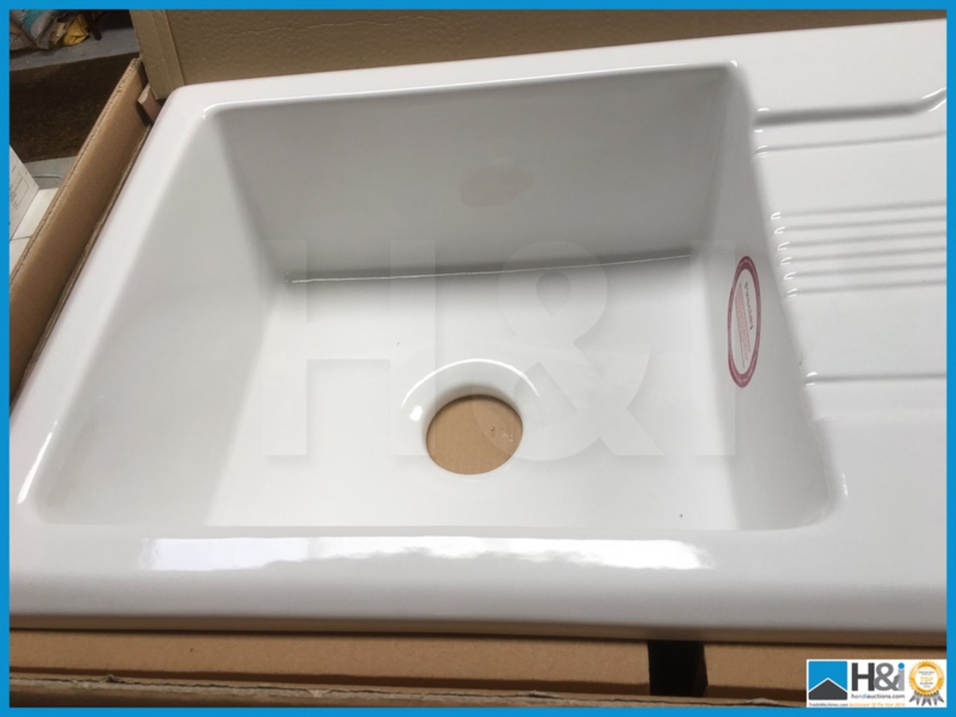 Designer Gosink4V2 fire clay Gourmet sink 4 mk2 single bowl single drainer. 1000x500. New and boxed. - Image 4 of 6