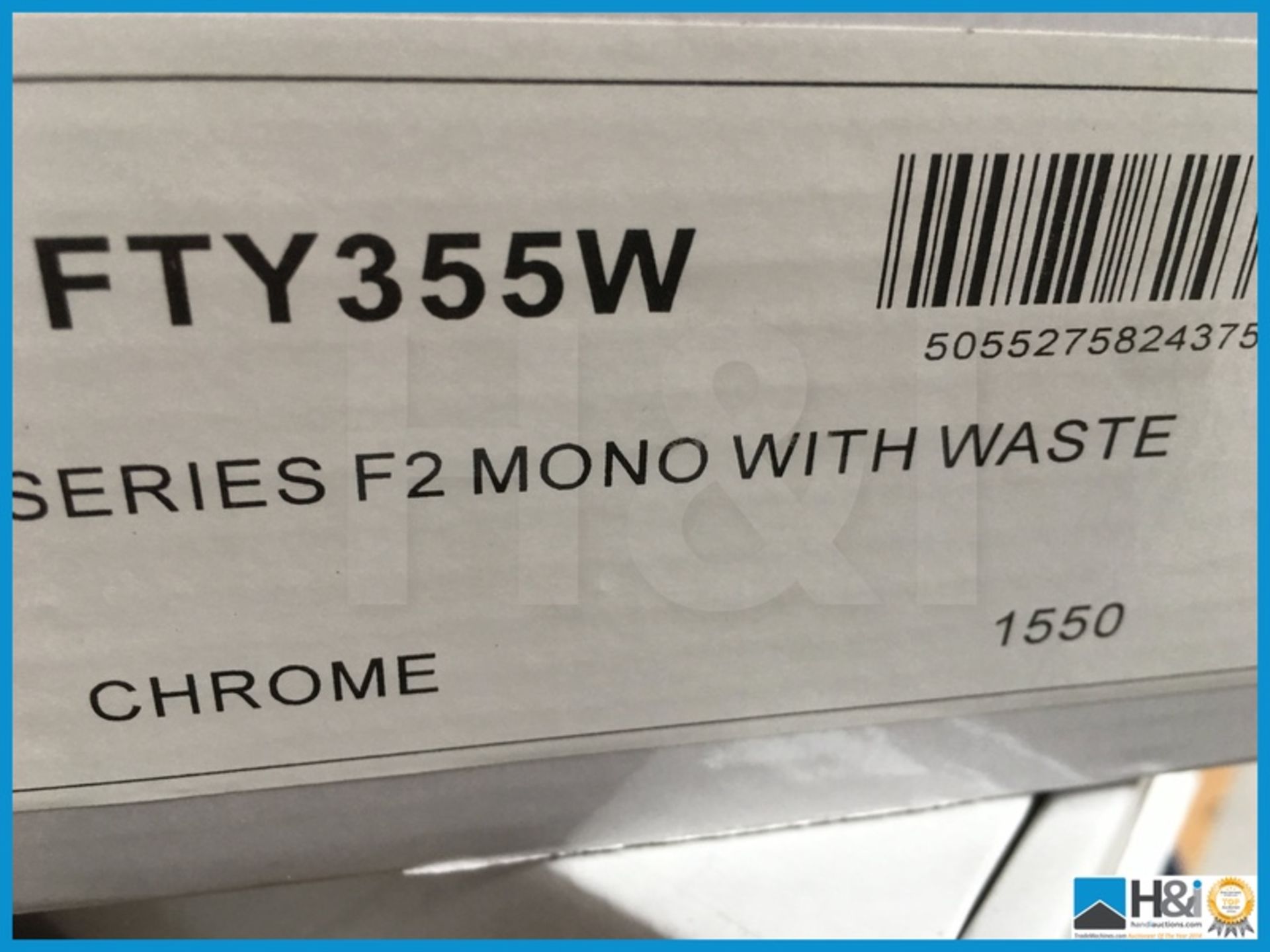 Designer Series F2 polished chrome mono basin mixer with matching waste. New and boxed. Suggested - Image 3 of 3