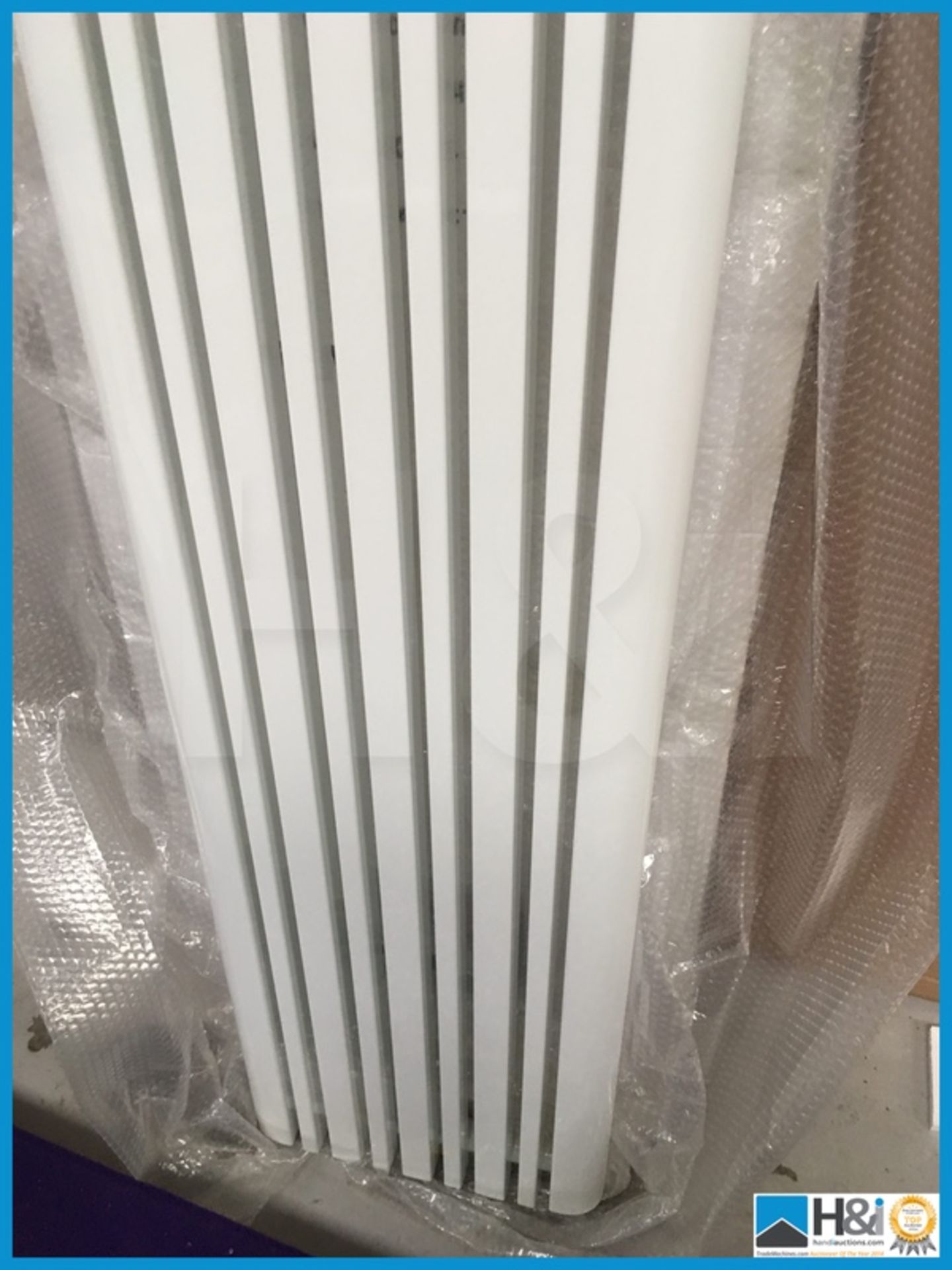 Stunning designer Phoenix Tower radiator 1800x423 finished in white RA115. New and boxed. - Image 2 of 3