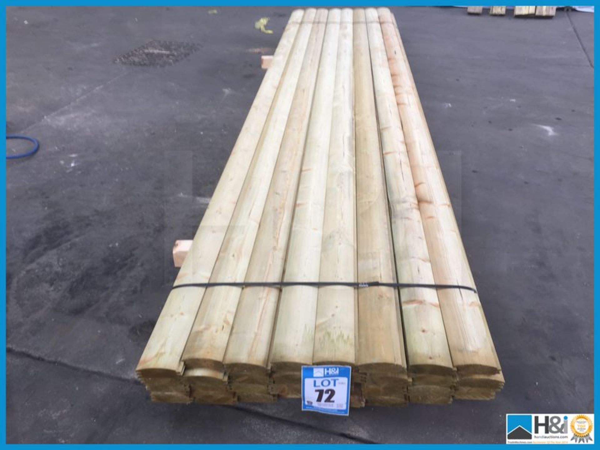 115 metres of Tanalised 36x112 double tongue and groove loglap. 32 lengths at 3.6 metres long. - Image 4 of 5