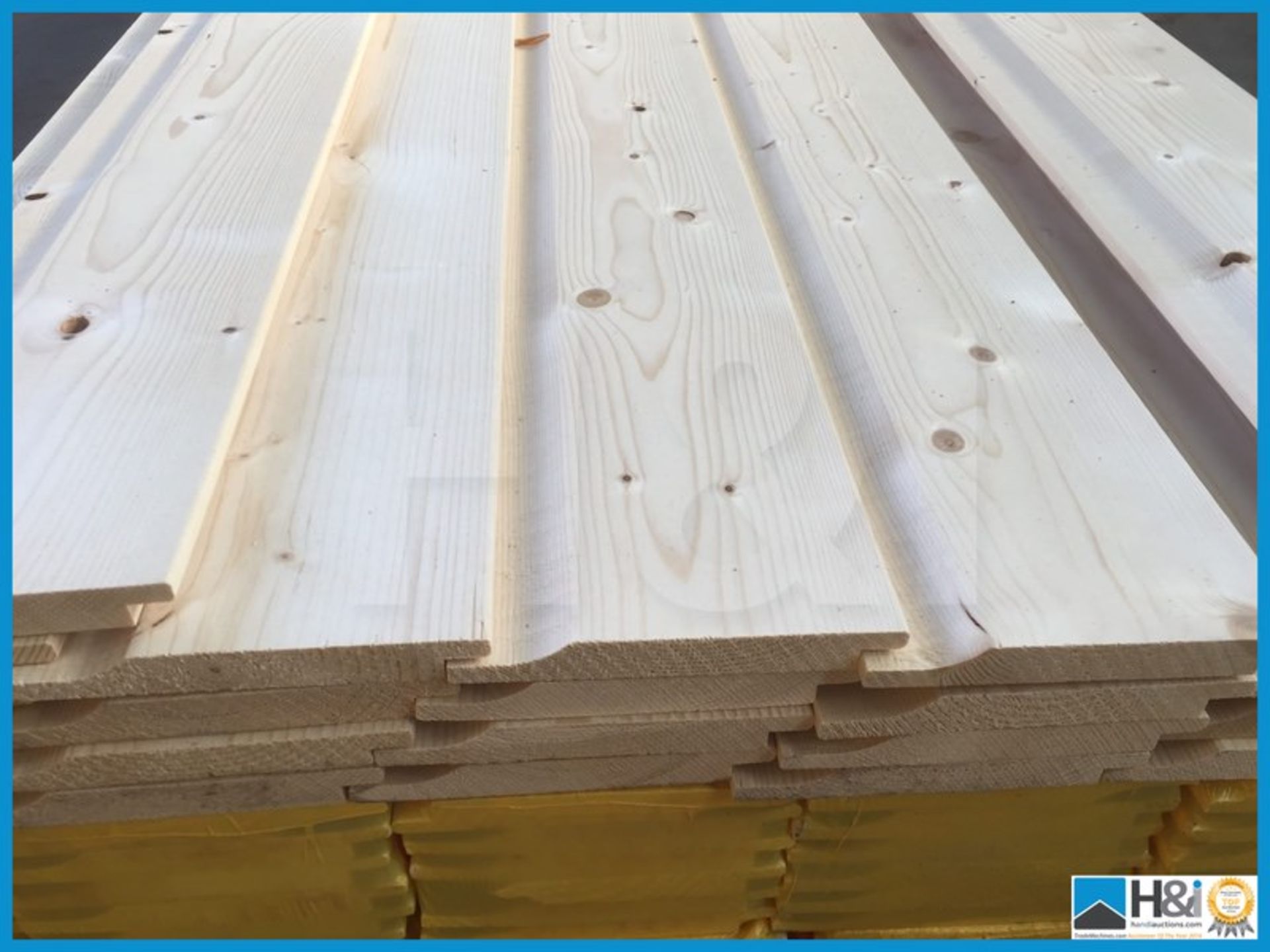 408 metres of untreated 22x150 overlap shiplap. 66 lengths at 4.8 metres and 18 lengths at 5.1 - Bild 2 aus 7