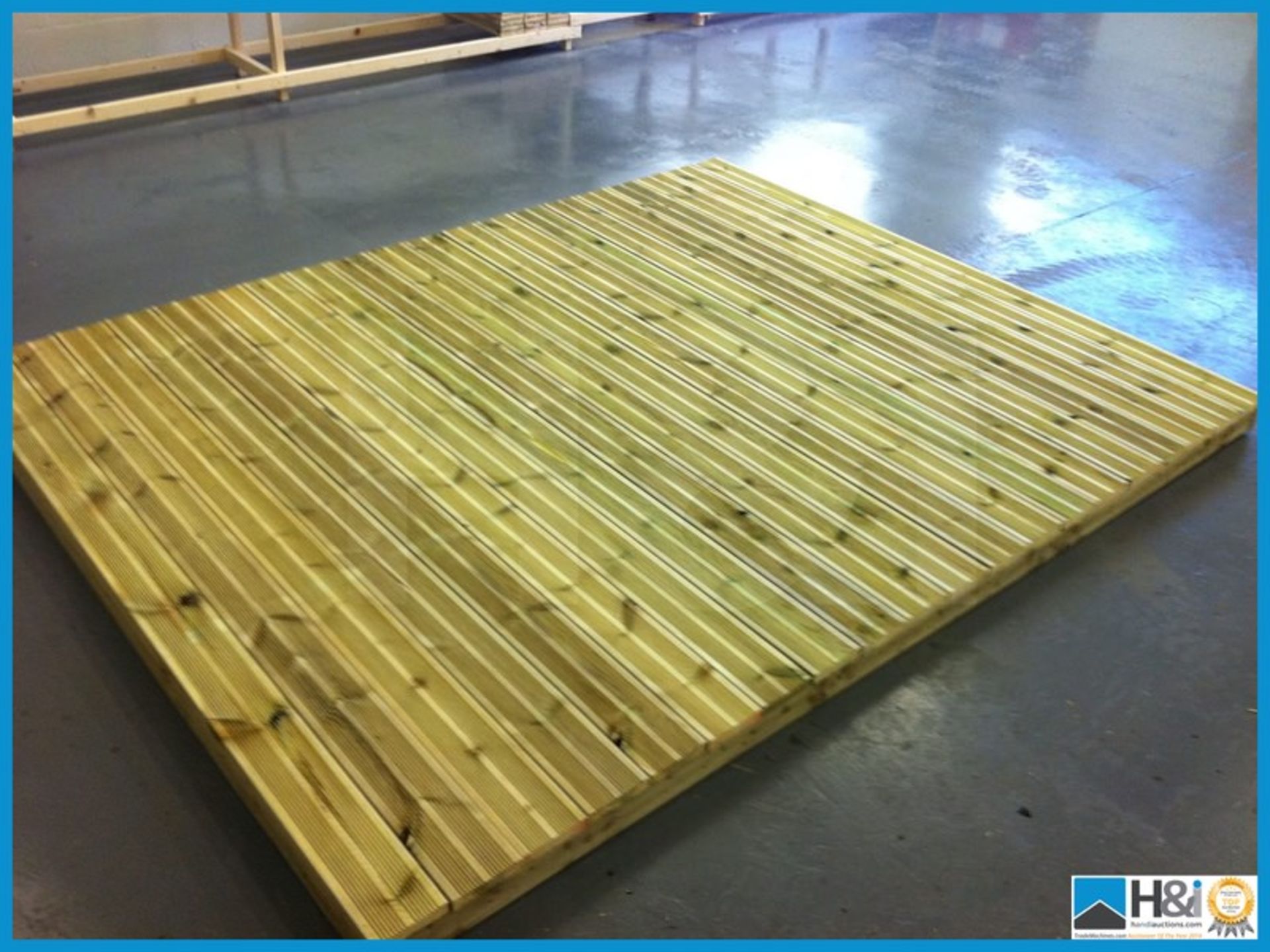 Tanalised 3.0 x 3.0 Heavy Duty Decking Kit. All 32x125 decking cut to length with side fascia's - Image 5 of 12