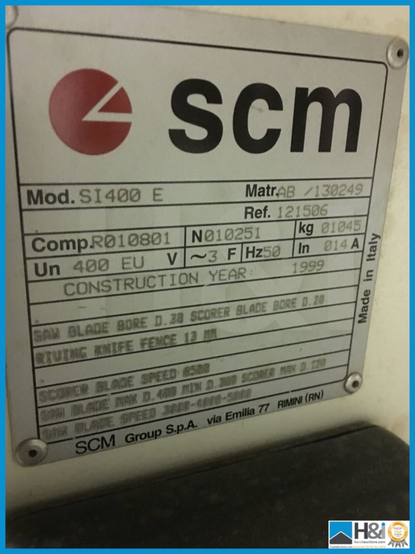 Superb SCM 400E 3.6 metre panel saw with programmable powered rip fence, programmable digital rise - Bild 16 aus 18