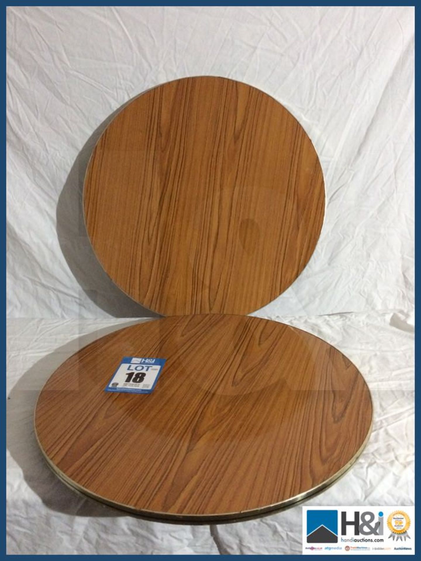 2 X LAZY SUSANS COUNTERTOP TURNTABLES 700 MM DIAMETER Appraisal: Viewing Advised Serial No: NA