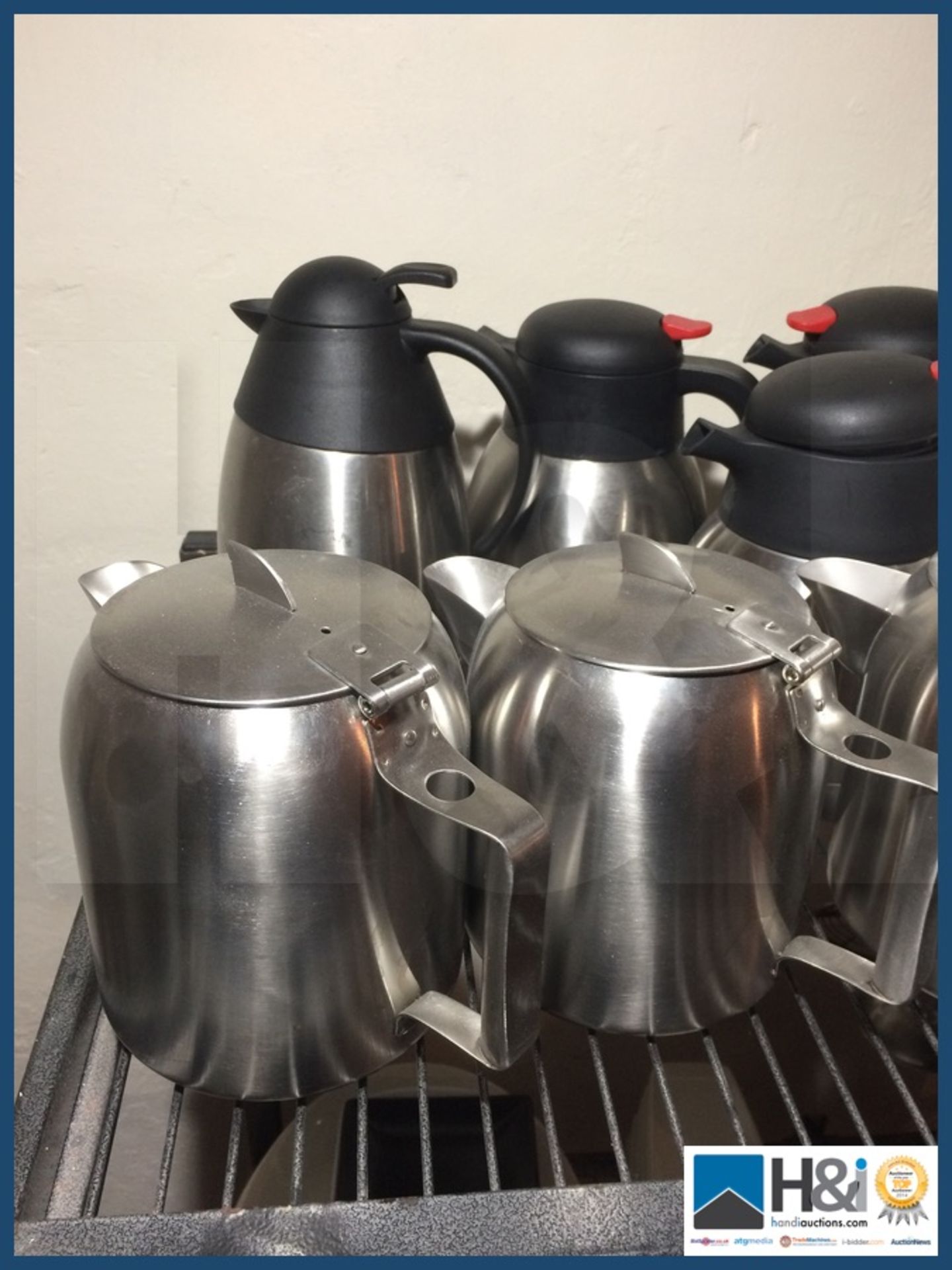 TEA / COFFEE FLASKS 6X PUMP POTS 4X FLASKS 3X TEA POTS Appraisal: Viewing Advised Serial No: NA - Image 5 of 5