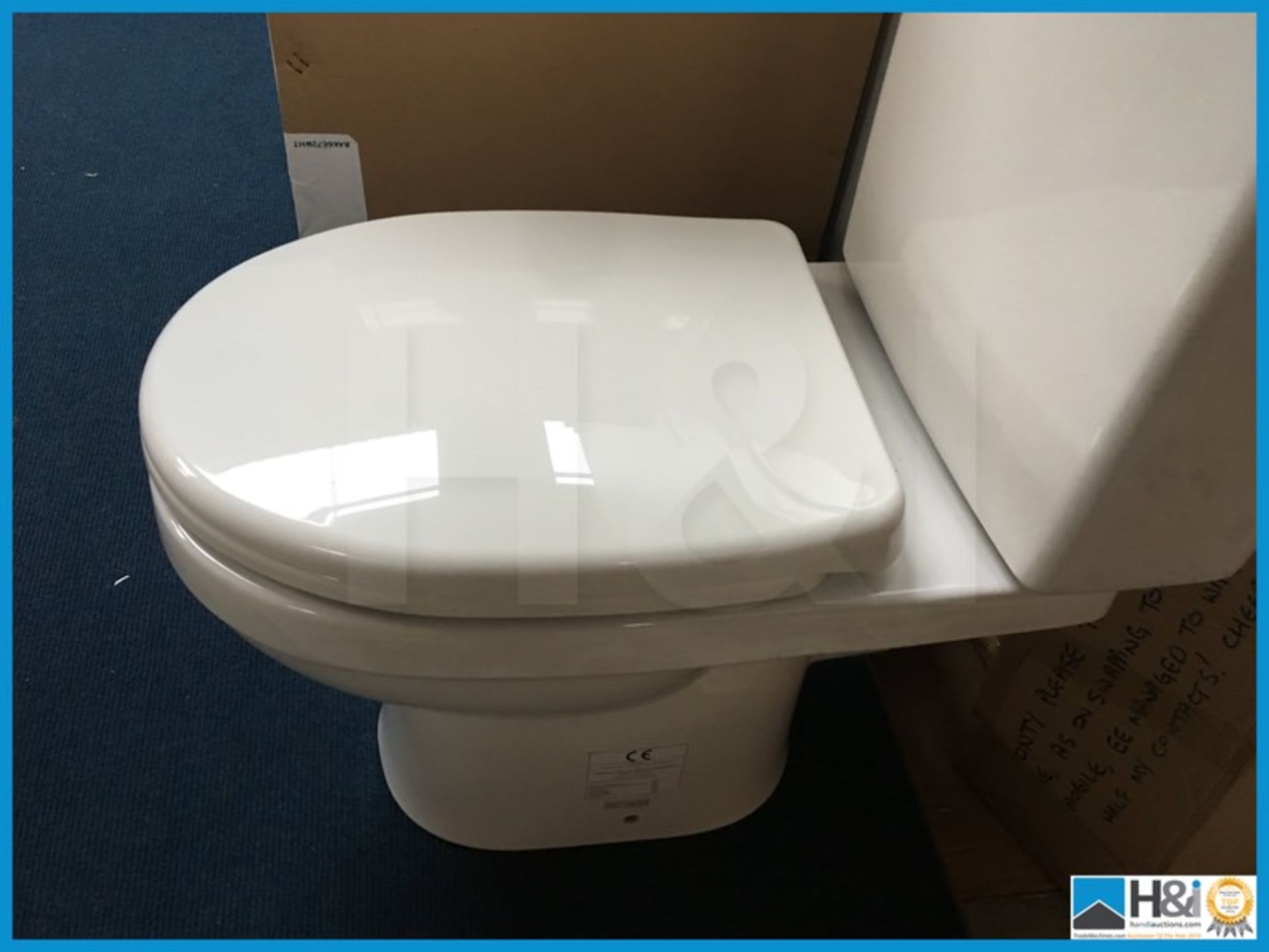 Beautiful designer Cooke and Lewis cloakroom toilet with inset basin, polished chrome tap and soft - Image 4 of 5