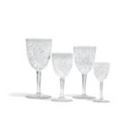 Servie de verres en cristal taillé de Baccarat- modèle Lagny- pour 4 personnes- comprenant 20