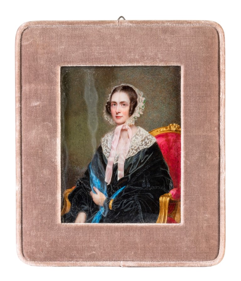 William John Newton (1785-1869)- Portraits de John Macleod et Catherine Syme- paire de miniatures - Image 2 of 3