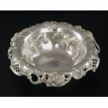 Coupe circulaire Art Nouveau en argent 925 par Tiffany & Co- New York- début XXe. La bordure