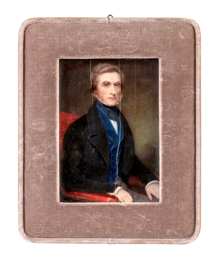 William John Newton (1785-1869)- Portraits de John Macleod et Catherine Syme- paire de miniatures