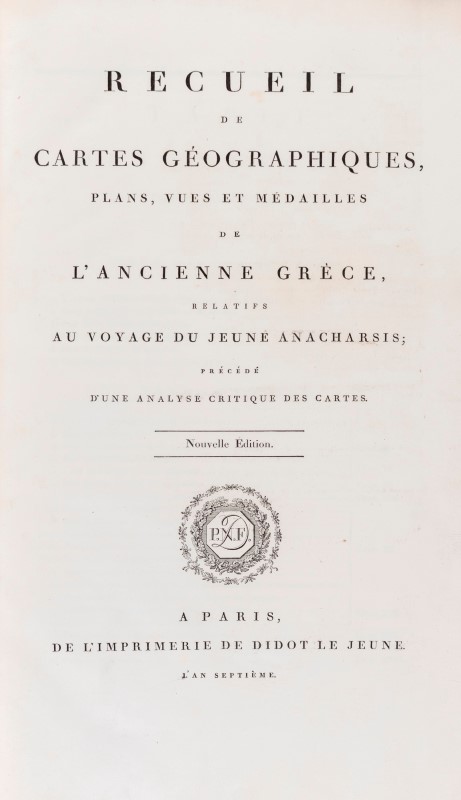 BARTHÉLEMY (Jean-Jacques). Voyage du jeune Anacharsis en Grèce [...]. Paris- Didot Jeune- an VII [ - Image 3 of 6