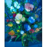 Camille Hilaire (1916-2004)- Bouquet de juillet- huile sur toile- signé- 81x65-5 cm /