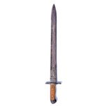 1 glaive de sapeur suisse et 1 sabre briquet- long. 66 et 64-5 cm