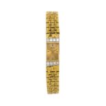 Piaget et Mauboussin- montre-bracelet 2 ors 750 sertie de diamantsSignée Piaget : cadran- boîte-