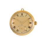 Breguet- montre médaillon petite seconde en or 750Signée Breguet : cadran- boîte- mouvement- n°3590-