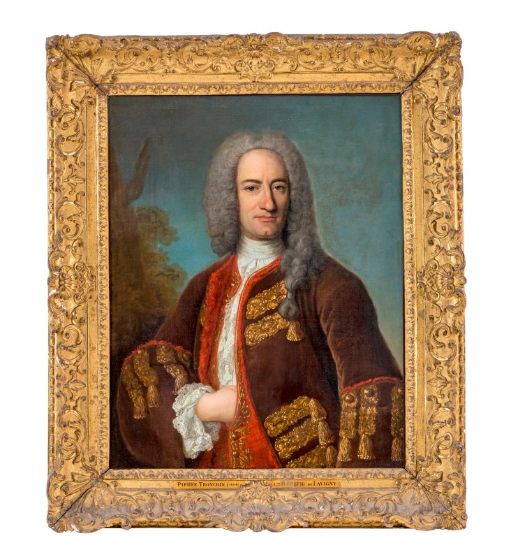 Ecole française du XVIIIe s.- Portrait de Pierre Tronchin (1694-1769)- huile sur toile- 82x65-5