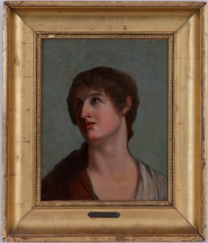Jean-Pierre Saint-Ours (1752-1809)- Portrait présumé de Madame Georges du Pan- huile sur toile- 43- - Image 2 of 2