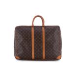 Louis Vuitton- valise souple Sirius 55 en toile enduite monogrammée et cuir naturel- 40x55 cm /