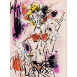 Gen Paul (1895-1975)- Nu féminin- pastel gras et encre sur papier- 40x28-5 cm (à vue) /