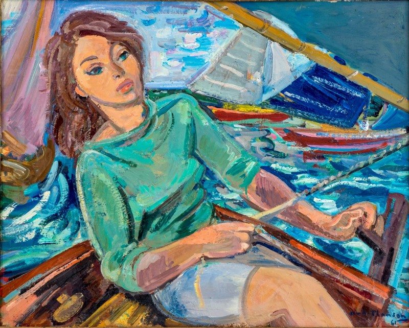 André Planson (1898-1981)- Portrait de Maria Calvi- huile sur toile- signée et datée 61- 65x81