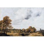 Georges Michel (1763-1843)- Village et moulin- huile sur toile- 45x67-5 cmProvenance : Collection