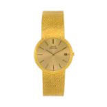 Piaget- montre-bracelet extra-plate en or 750Signée Piaget : cadran- boîte- mouvement- bracelet-