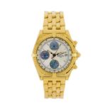 Breitling- Chronomat- montre-bracelet chronographe or 750Signée Breitling : cadran- boîte-