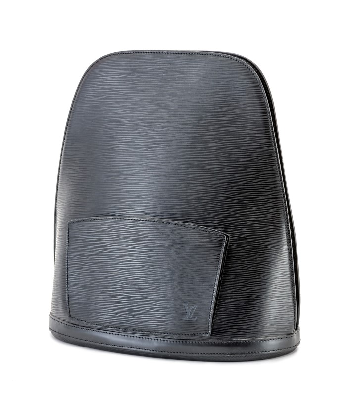 Louis Vuitton- sac Gobelins en cuir épi noir kourkil- 34x31 cm /