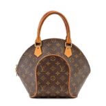 Louis Vuitton- sac Ellipse PM en toile enduite monogrammée et cuir naturel- housse- 25x20