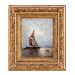 Paul Charles Emmanuel Gaillard-Lépinay (1842-1885)- Marine- huile sur toile- signée- 41-5x32 cm /