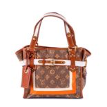 Louis Vuitton- sac tote Tissé Rayures PM édition limitée 2008 en toile monogrammée cirée avec