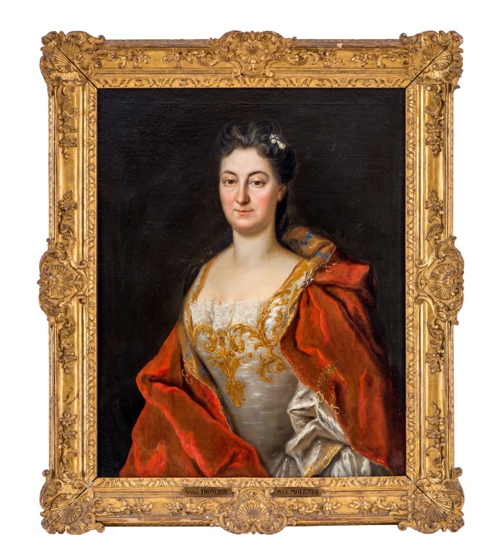 Ecole française du XVIIIe s.- Portrait de François (1704-1798) et Anne Tronchin- paire d'huiles