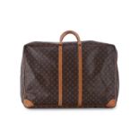 Louis Vuitton- valise souple Sirius 70 en toile enduite monogrammée et cuir naturel- 50x70 cm /