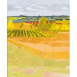 Maurice Brianchon (1899-1979)- Le champ de blé- huile sur toile- signé- 100x81 cmProvenance: Galerie
