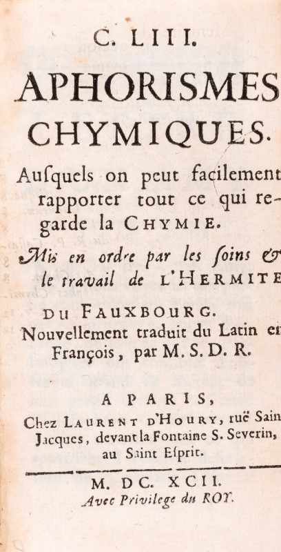 [ALCHIMIE]. 4 ouvrages reliés en 1 seul vol. in-16 plein maroquin chocolat- double encadrements de - Image 2 of 4