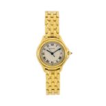 Cartier- montre-bracelet en or 750Signée Cartier : cadran- boîte- mouvement- bracelet- réf. 117000