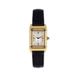 Jaeger-LeCoultre- Reverso- montre en or 750 sertie de rubis et diamants Signée Jaeger-LeCoultre :