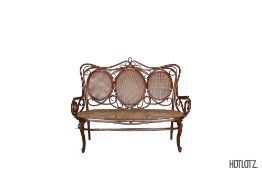 J & J KOHN - A PAIR OF AUSTRIAN BENTWOOD SETTEES