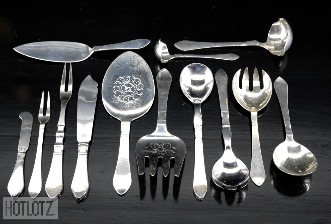 GEORGE JENSEN - A LARGE SERVICE OF SILVER FLATWARE - Image 2 of 7
