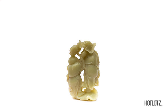 A CHINESE JADE FIGURAL GROUP - Image 3 of 6