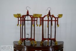 A PAIR OF ANTIQUE CHINESE HANGING LANTERNS